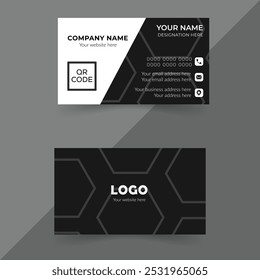 Vector professional business card design template