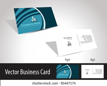 vector professional business card with presentation