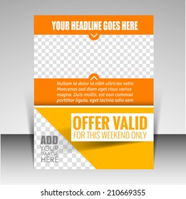 vector Professional business flyer template can be use for publishing, print and presentation.