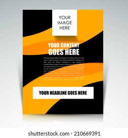 vector Professional business flyer template can be use for publishing, print and presentation.