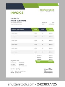 Vector Professional business invoice template design