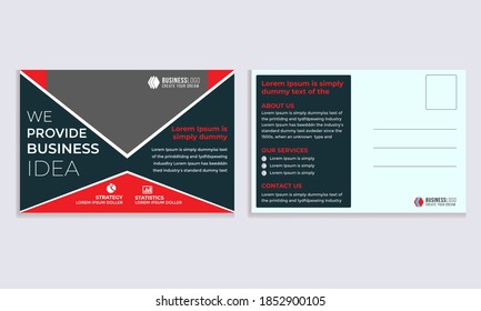 Vector Professional Business Postcard Design, Invitation Design, Direct Mail EDDM Template 