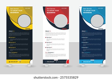 Vector professional business roll up banner design template