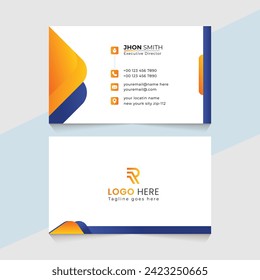 plantilla de diseño de tarjeta profesional de negocio limpia vectorial 