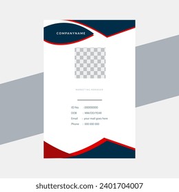 diseño de tarjeta de identificación corporativa profesional vectorial