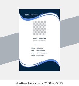 diseño de tarjeta de identificación corporativa profesional vectorial