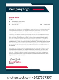 Diseño profesional de plantilla de membrete creativo vectorial para su negocio