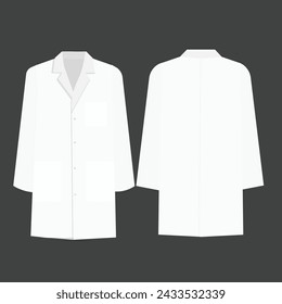 vector del uniforme profesional de los especialistas de la ropa del médico en el fondo gris 