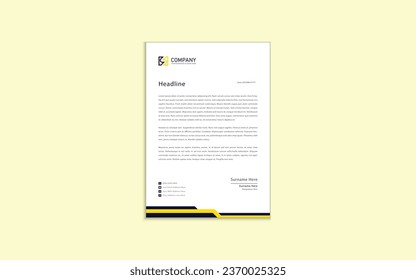 Vector professional letterhead design template