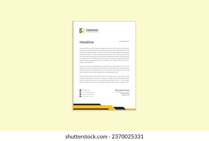 Vector professional letterhead design template
