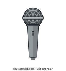 Vector of a professional microphone, perfect for digital media, music, and audio content creation