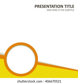 vector professional orange business background with text and round photo space