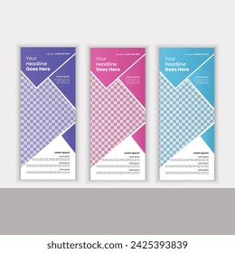 Vector professionelle Roll-up Stand Banner Template Design, 