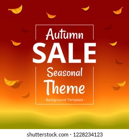 vector professional simple autumn theme sale social banner template