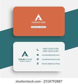 Tarjeta de visita moderna del estilo profesional del Vector

