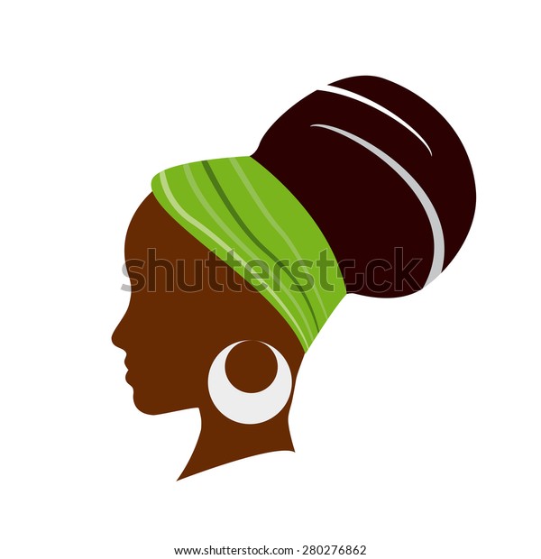 Vector Profile African Woman Hat Stock Vector (Royalty Free) 280276862