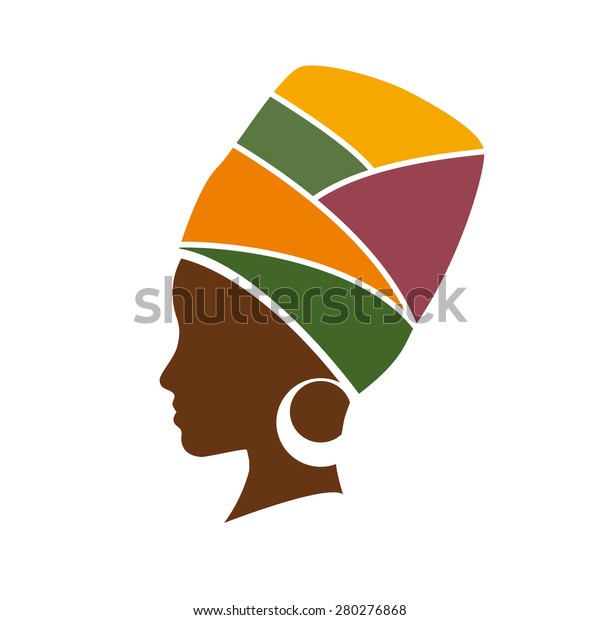 Vector Profile African Woman Hat Stock Vector (Royalty Free) 280276868