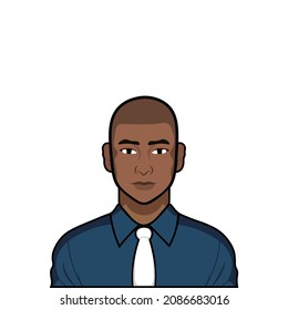 icono de perfil vectorial de un hombre negro