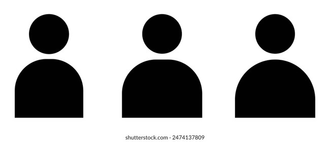 Vector profile Icon. human, people icon vector