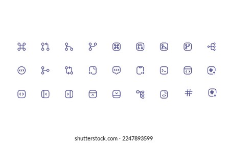 Vector Programing Icons Set for business