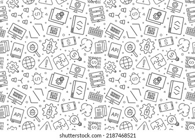 Vector programming pattern. Coding seamless background