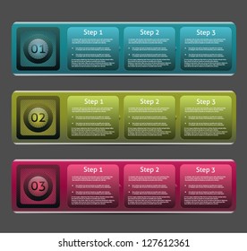 Vector Progress Background / Product Choice or Version. Eps 10
