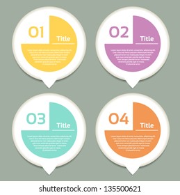 Vector Progress Background / Product Choice or Version. eps 10