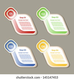 Vector Progress Background / Product Choice or Version. eps 10