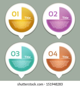 Vector Progress Background / Product Choice or Version. eps 10