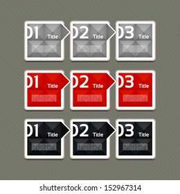 Vector Progress Background / Product Choice or Version. eps 10