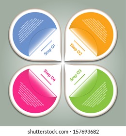 Vector Progress Background / Product Choice or Version. eps 10