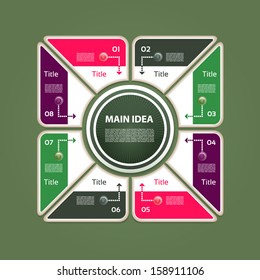 Vector Progress Background / Product Choice or Version. eps 10