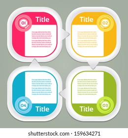 Vector progress background / product choice or version. eps 10