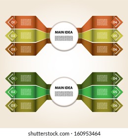 Vector Progress Background / Product Choice or Version. eps 10