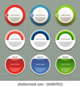 Vector Progress Background / Product Choice or Version. eps 10