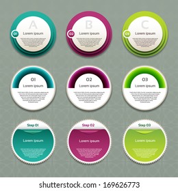 Vector Progress Background / Product Choice or Version. eps 10