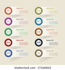 Vector Progress Background / Product Choice or Version. eps 10