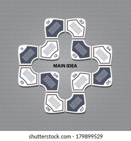 Vector Progress Background / Product Choice or Version. eps 10