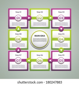 Vector Progress Background / Product Choice or Version. eps 10