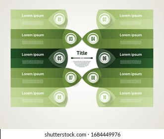 Vector progress background. Template for diagram, graph, presentation and chart. Business concept with 10 options, parts, steps or processes. Abstract background. eps 10