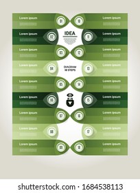 Vector progress background. Template for diagram, graph, presentation and chart. Business concept with 18 options, parts, steps or processes. Abstract background. eps 10