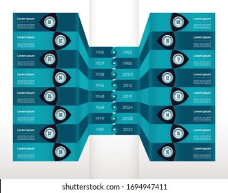 Vector progress background. Template for diagram, graph, presentation and chart. Business concept with 16 options, parts, steps or processes. Abstract background. eps 10