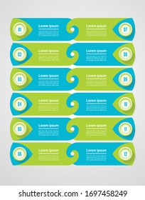 Vector progress background. Template for diagram, graph, presentation and chart. Business concept with 12 options, parts, steps or processes. Abstract background. eps 10