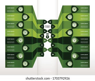 Vector progress background. Template for diagram, graph, presentation and chart. Business concept with 16 options, parts, steps or processes. Abstract background. eps 10