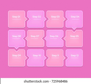 Vector progress background. Template for diagram, graph, presentation and chart. Business concept with 12 options, parts, steps or processes. Abstract background. eps 10