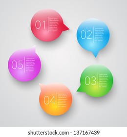 vector progress bubbles design elements