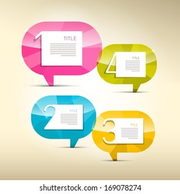 Vector Progress Four Steps for Tutorial, Infographics