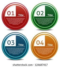 Vector progress icon for four steps. eps 10