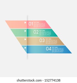 Vector progress icons for four steps or options