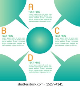 Vector progress icons for four steps or options